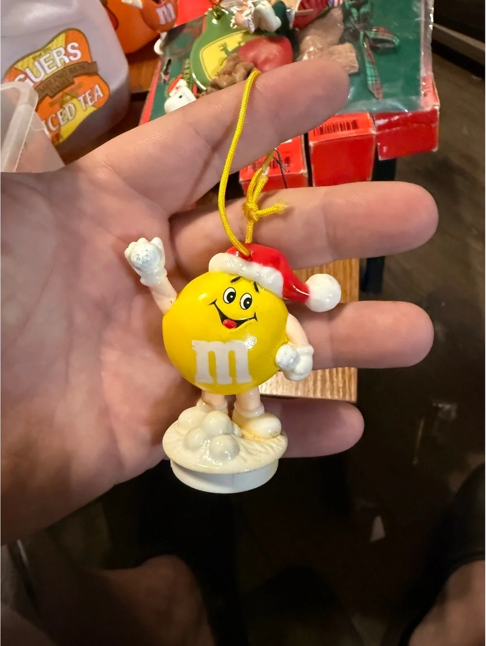 M&M's Yellow Character Christmas Ornament Figurine